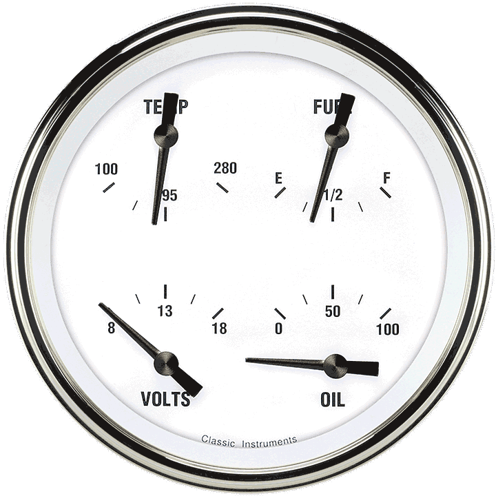 Classic Instruments White Hot 5" Quad (0-90 Ohm) - WH78SLC