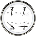 Classic Instruments White Hot 4-5/8" Quad Gauge - WH78SLF