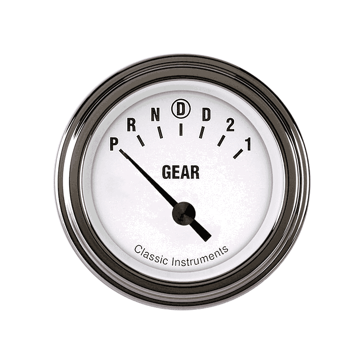 Classic Instruments White Hot 2-1/8" Gear Indicator - WH06SLF