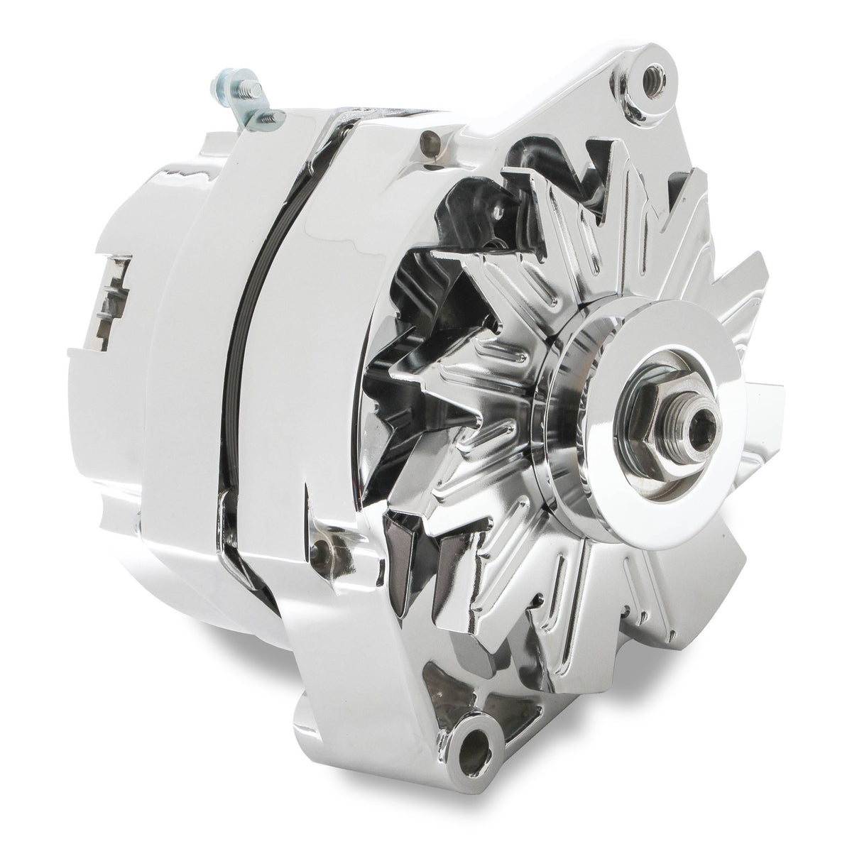 Mr. Gasket Chrome Alternator-Early GM Delco 80 Amp - 5123