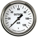 Classic Instruments White Hot 2-5/8" External Air Tempature Gauge - WH399SLF