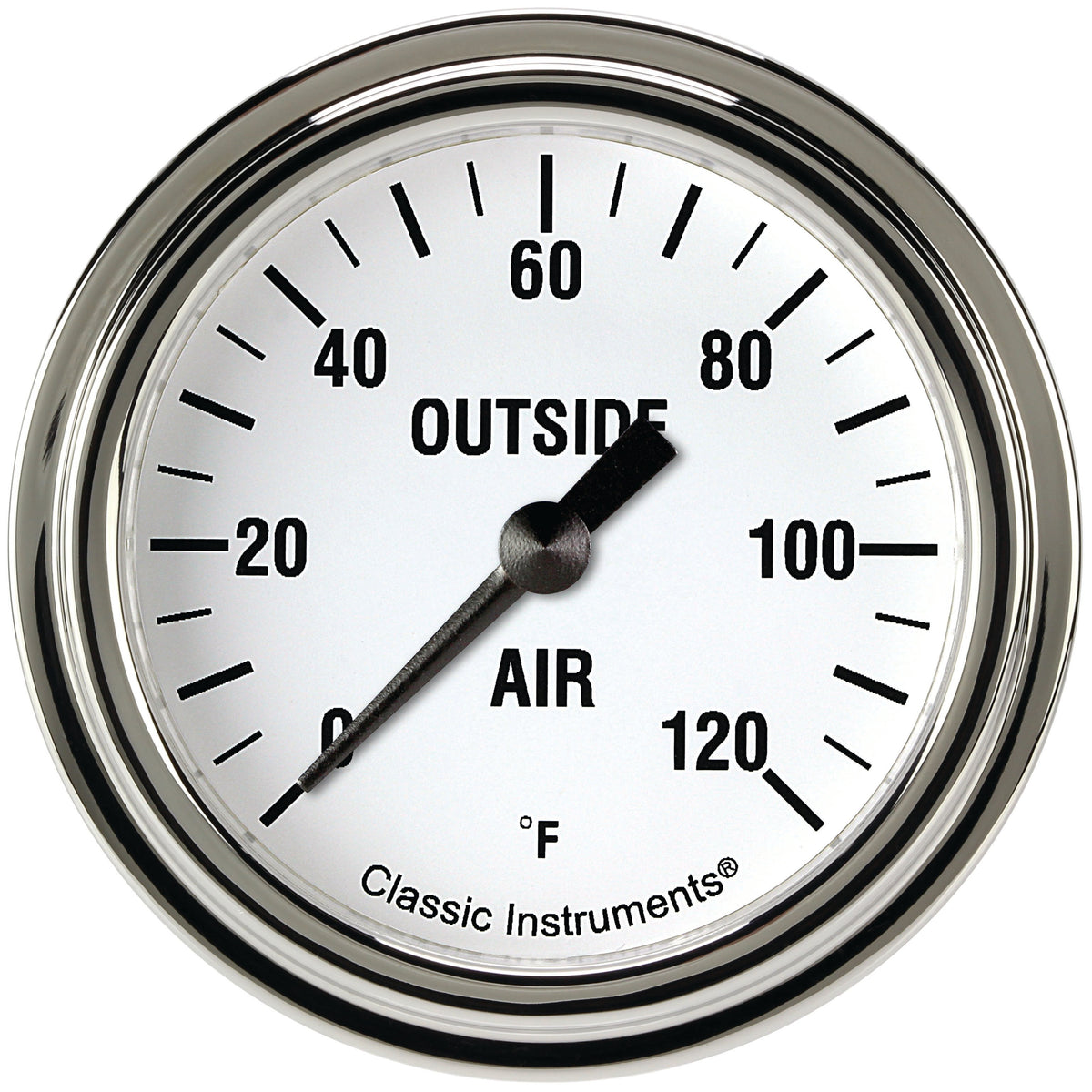 Classic Instruments White Hot 2-5/8" External Air Tempature Gauge - WH399SLF