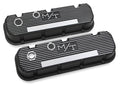 Holley M/T Valve Covers - Vintage Style - Finned - BBC - Satin Black - 241-85