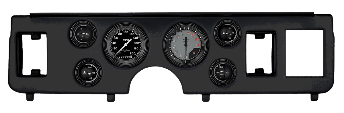 Classic Instruments AutoCross Gray Series Short Sweep Gauge Set - CDMU79AXG01BL