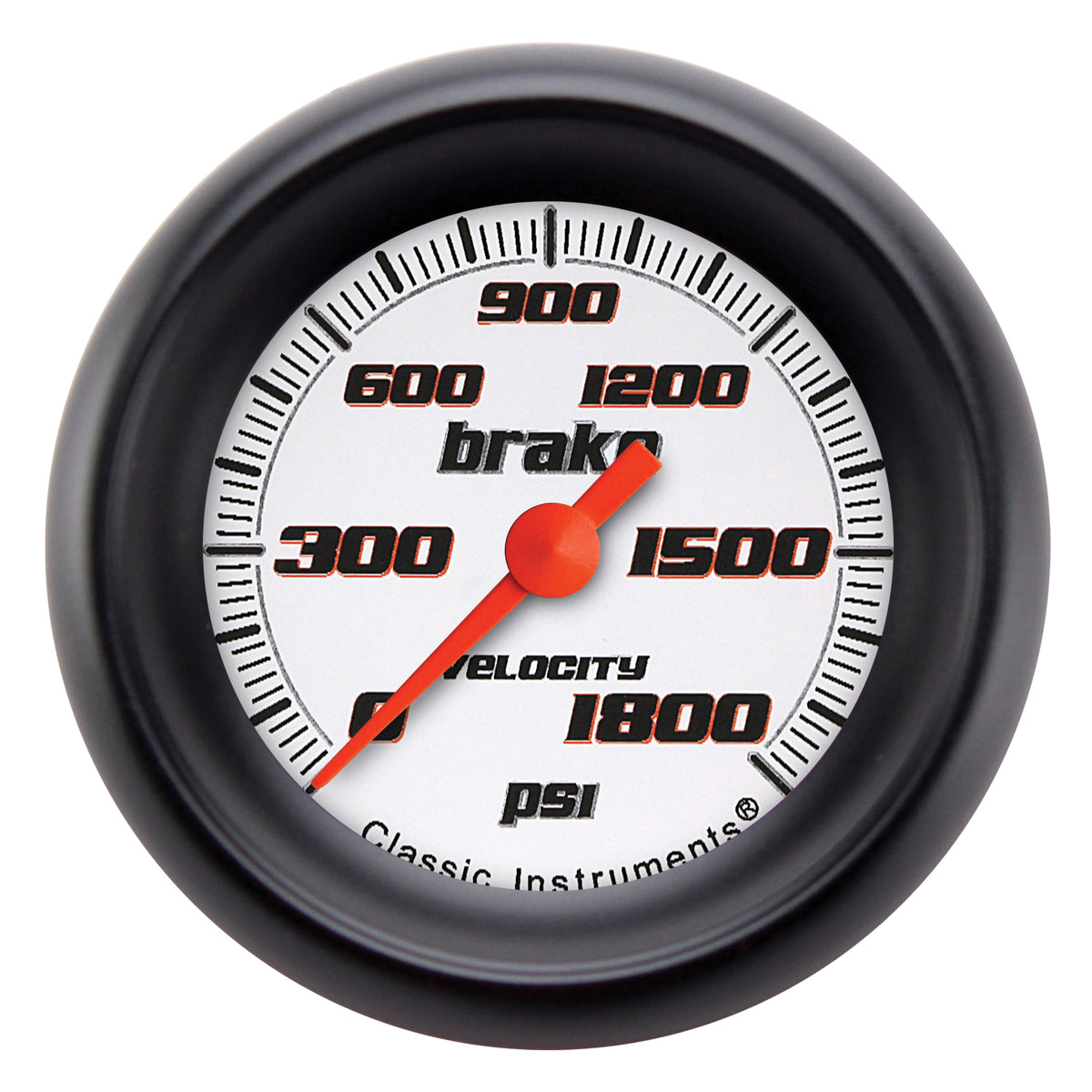 Classic Instruments Velocity White 2-1/8" Brake Pressure Gauge - VS167WBPF