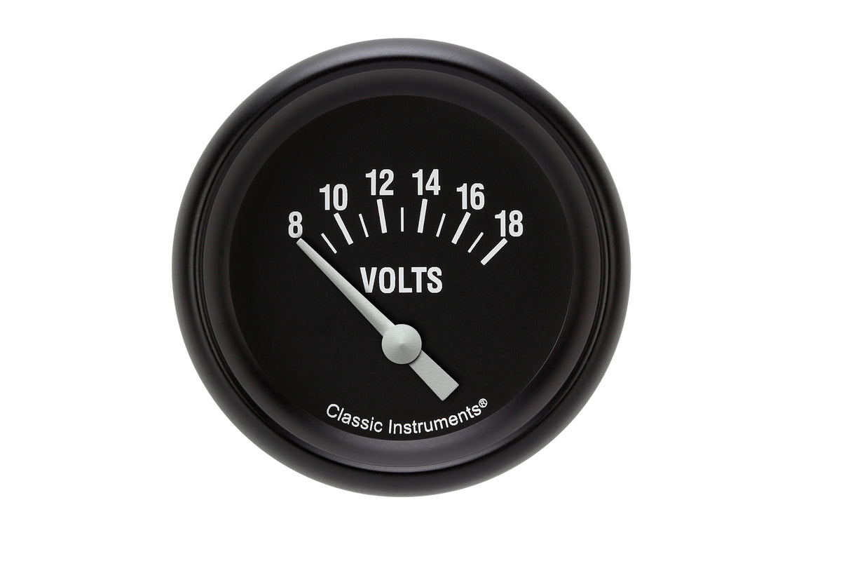 Classic Instruments Hot Rod 2-5/8" Short Sweep Volt Gauge - HR230BPF