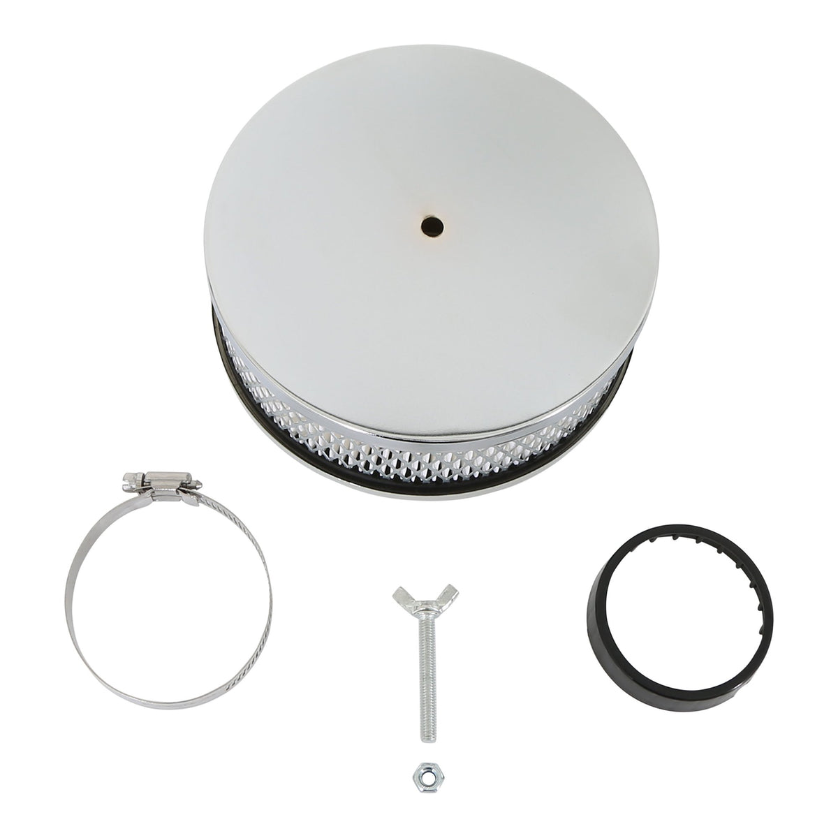 Mr. Gasket Air Cleaner - 6-1/2 Inch x 2 Inch - Chrome - 1491