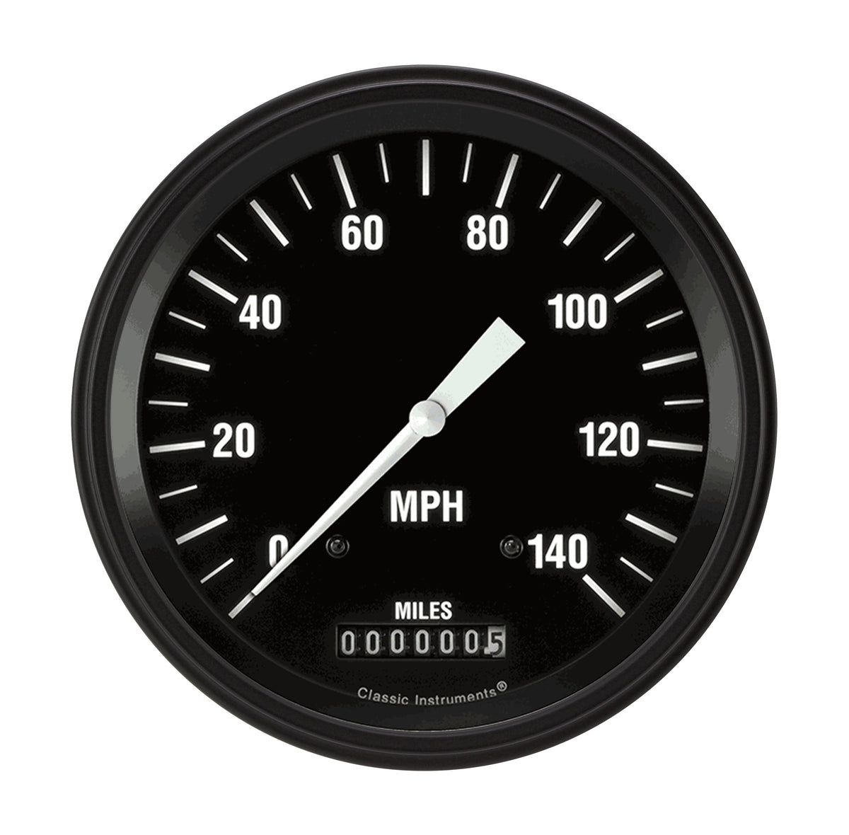 Classic Instruments Hot Rod 5" Speedometer Gauge (140 MPH) - HR56BLF