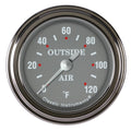 Classic Instruments Silver Gray 2-1/8" Outside Air Tempature Gauge - SG199SLF