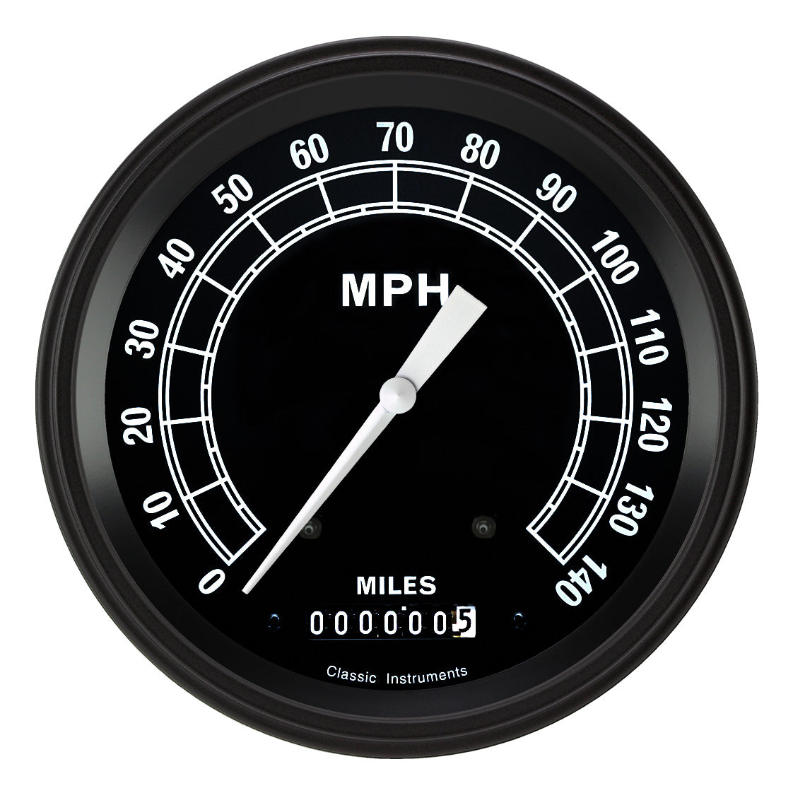 Classic Instruments Traditional 5" Speedometer Gauge (140 MPH) - TR56BLF
