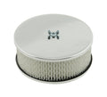 Mr. Gasket Air Cleaner - 6-1/2 Inch Diameter, 2-7/16 Inch Tall - Chrome - 1485
