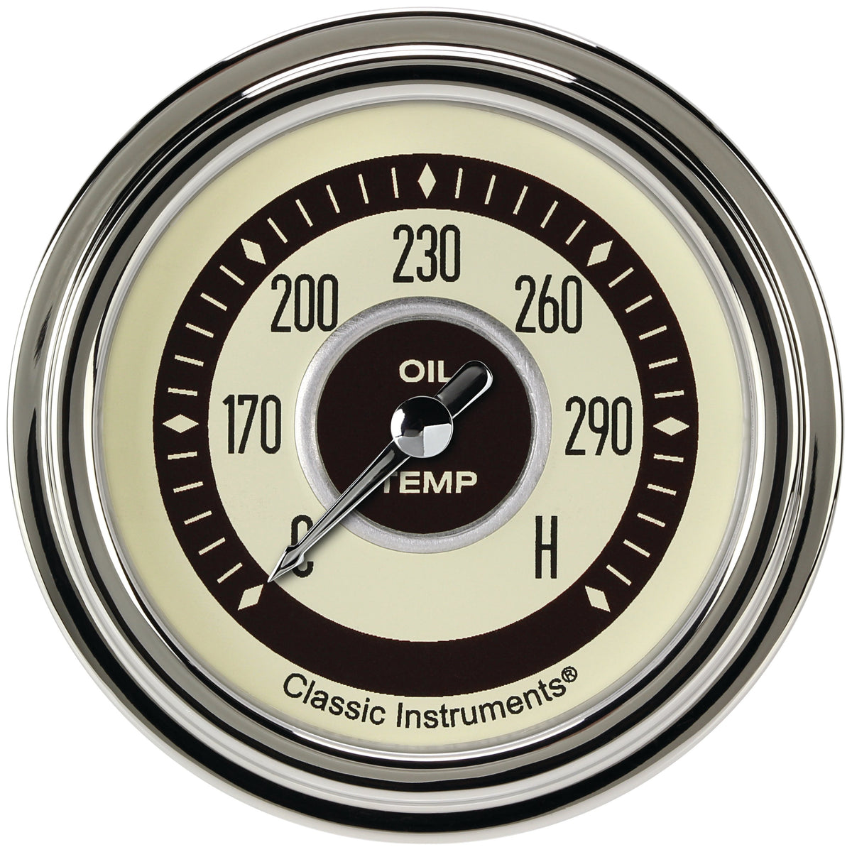 Classic Instruments Nostalgia VT 2-5/8" Oil Temperature Gauge - NT328SLC
