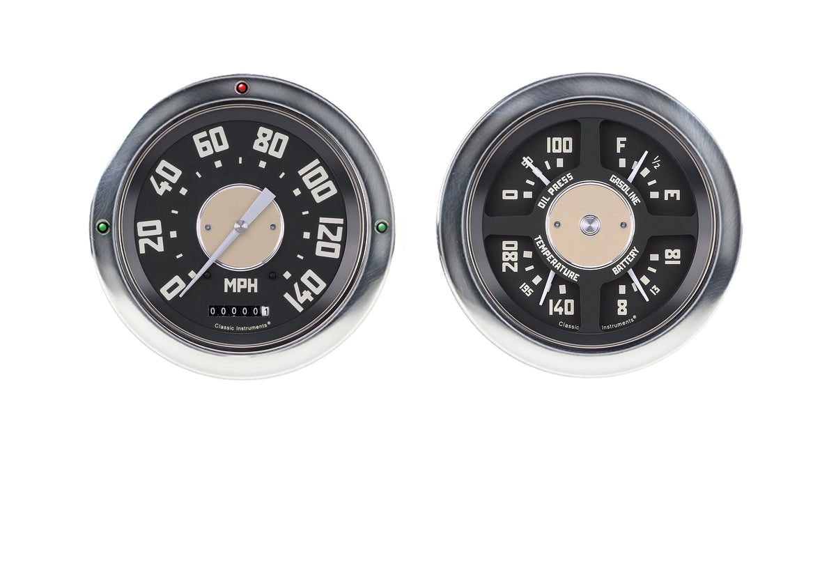 Classic Instruments 1954-55 Chevy Truck Package 4-5/8" Speedometer & Quad - CT54OE52