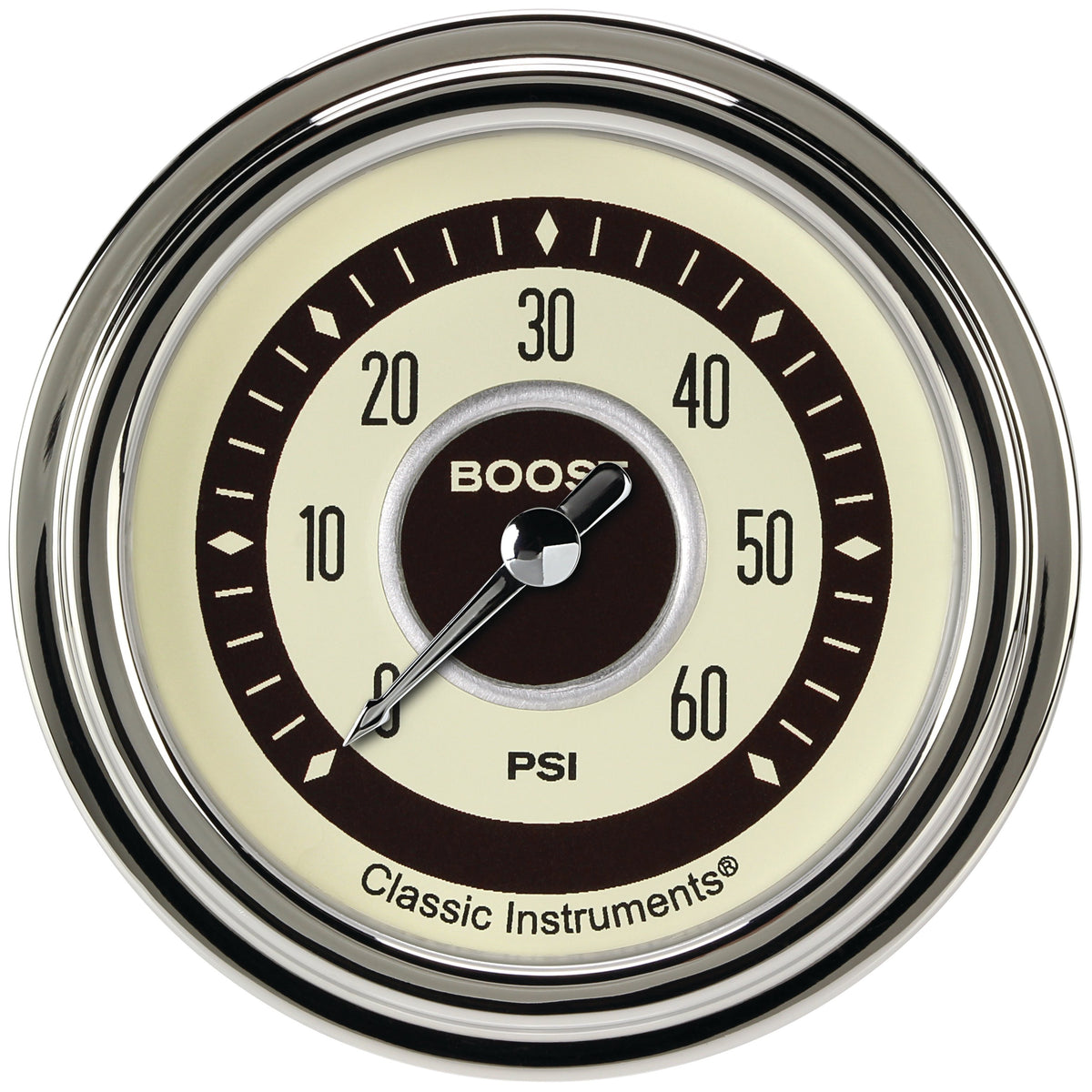 Classic Instruments Nostalgia VT 2-5/8" Boost Gauge (60 PSI) - NT343SLC
