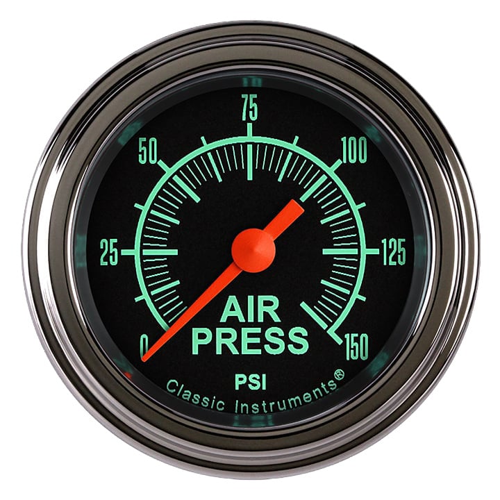 Classic Instruments G/Stock 2-1/8" Air Pressure Gauge - GS118SLF