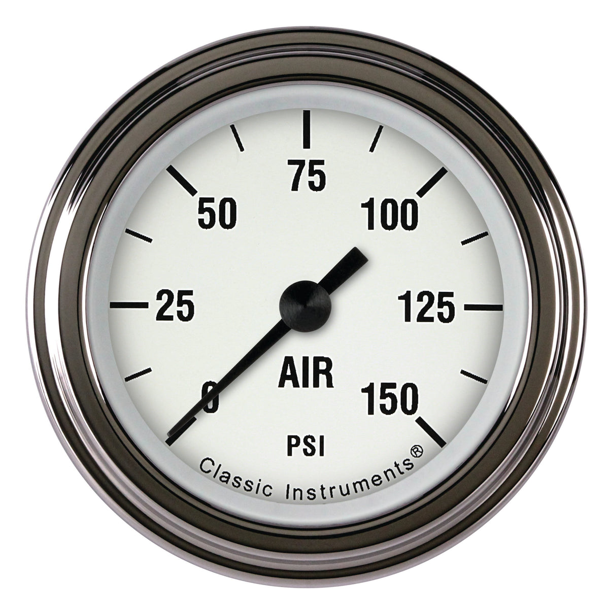 Classic Instruments White Hot 2-1/8" Air Pressure Gauge - WH118SLF