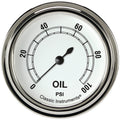 Classic Instruments Classic White 2-5/8" Oil Pressure Gauge - CW381SLF