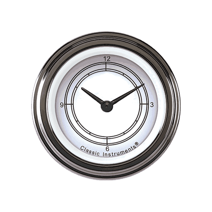 Classic Instruments Classic White 2-1/8" Clock - CW90SLF