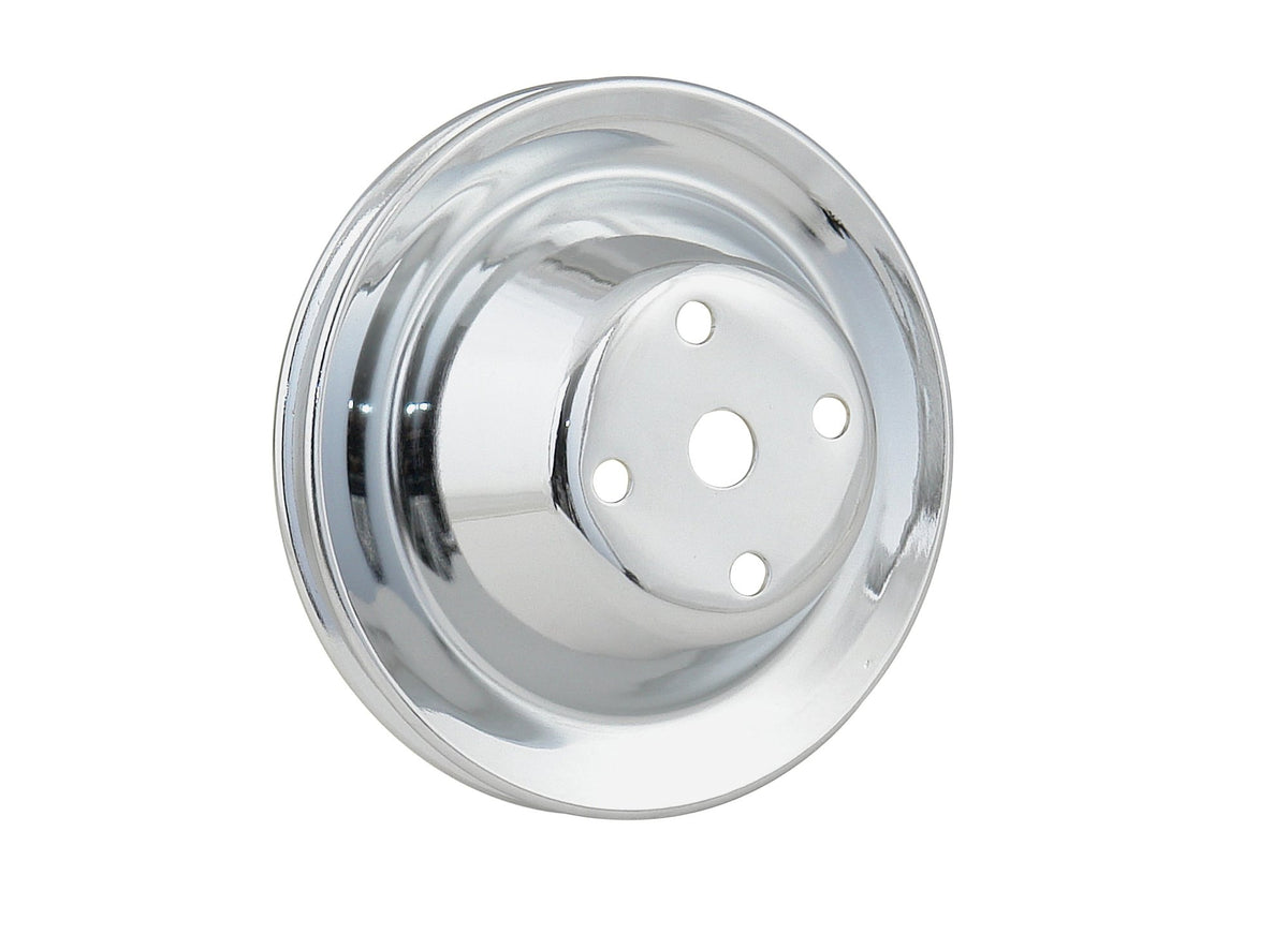 Mr. Gasket Water Pump Pulley - Chrome - Single Groove - 4974
