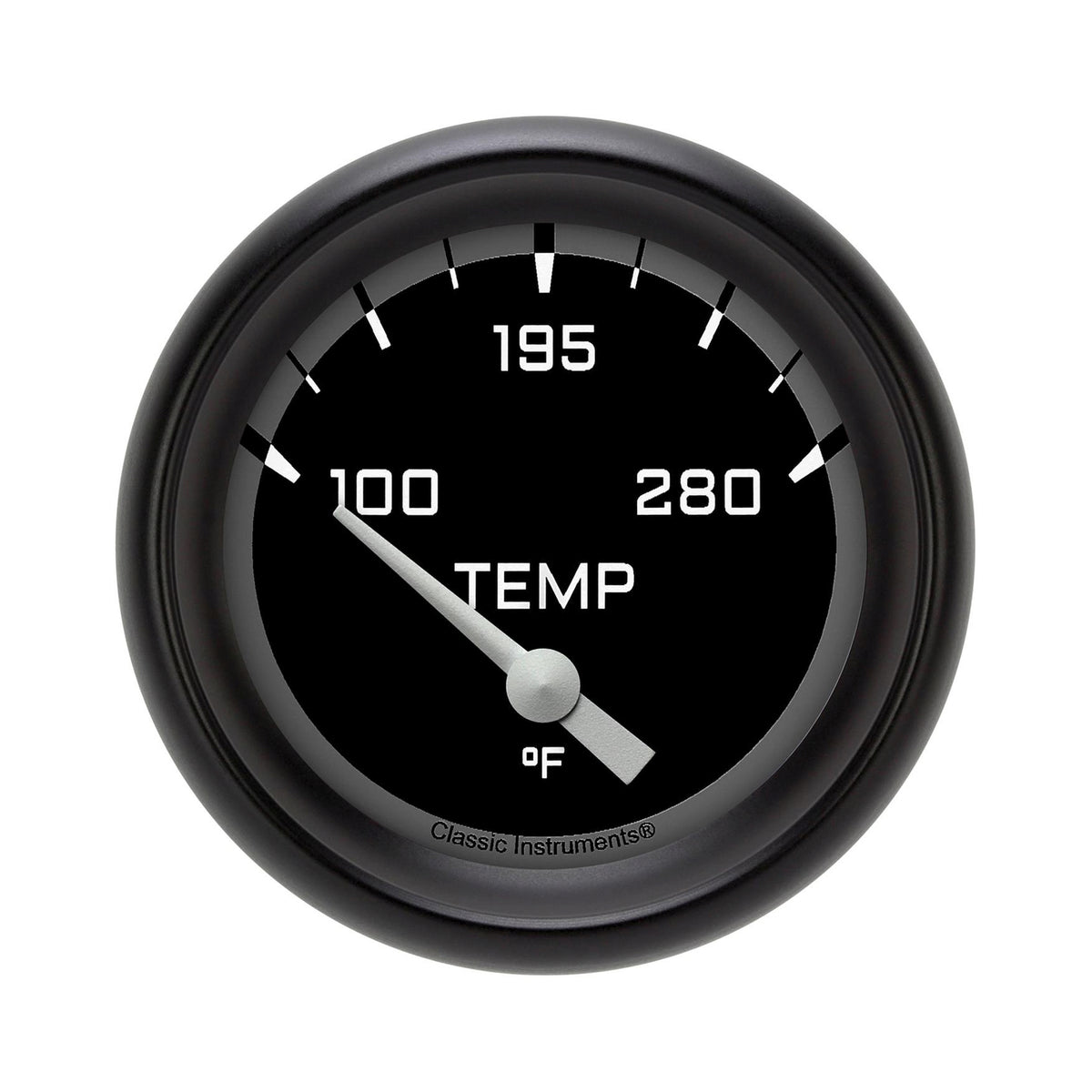 Classic Instruments AutoCross Gray 2-5/8" Short Sweep Water Temp Gauge - AX226GBPF-04