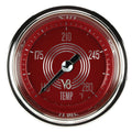 Classic Instruments V8 Red Steelie 2-1/8" Full Sweep Water Temp Gauge - V8RS126SHC-12