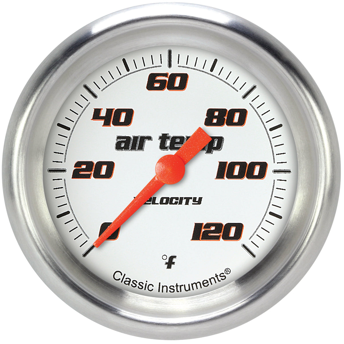 Classic Instruments Velocity White 2-5/8" Outside Air Tempature Gauge - VS399WAPF