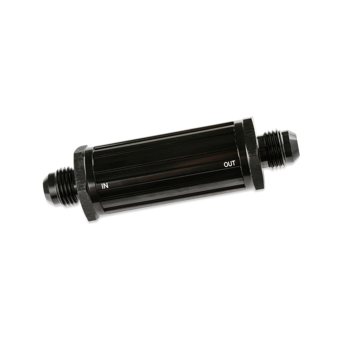 Mr. Gasket -6 AN Male Fuel Filter 30 Micron - Black - 2006-BL