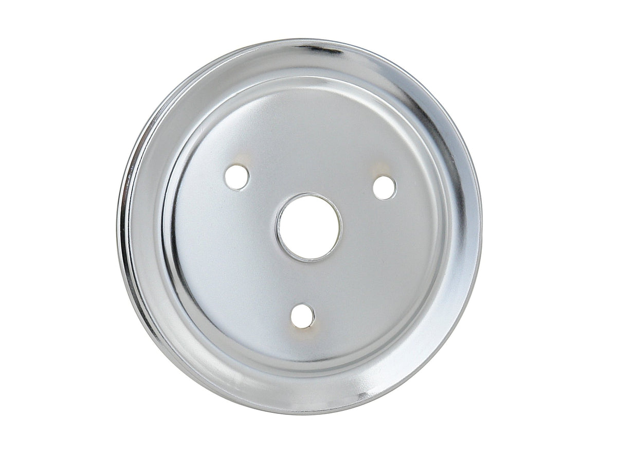 Mr. Gasket Crankshaft Pulley - Chrome - Single Groove - 4972