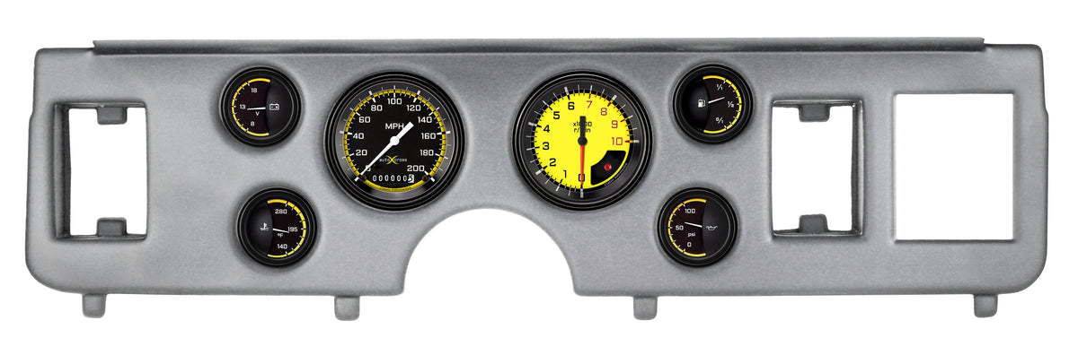 Classic Instruments 1979-86 Mustang AutoCross Yellow 6 Gauge Set Ford - CDMU79AXY01BA