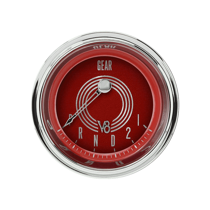 Classic Instruments V8 Red Steelie 2-1/8" Gear SEL - V8RS07SLC
