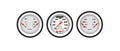 Classic Instruments Velocity White Three Gauge Set - VS34WBLF