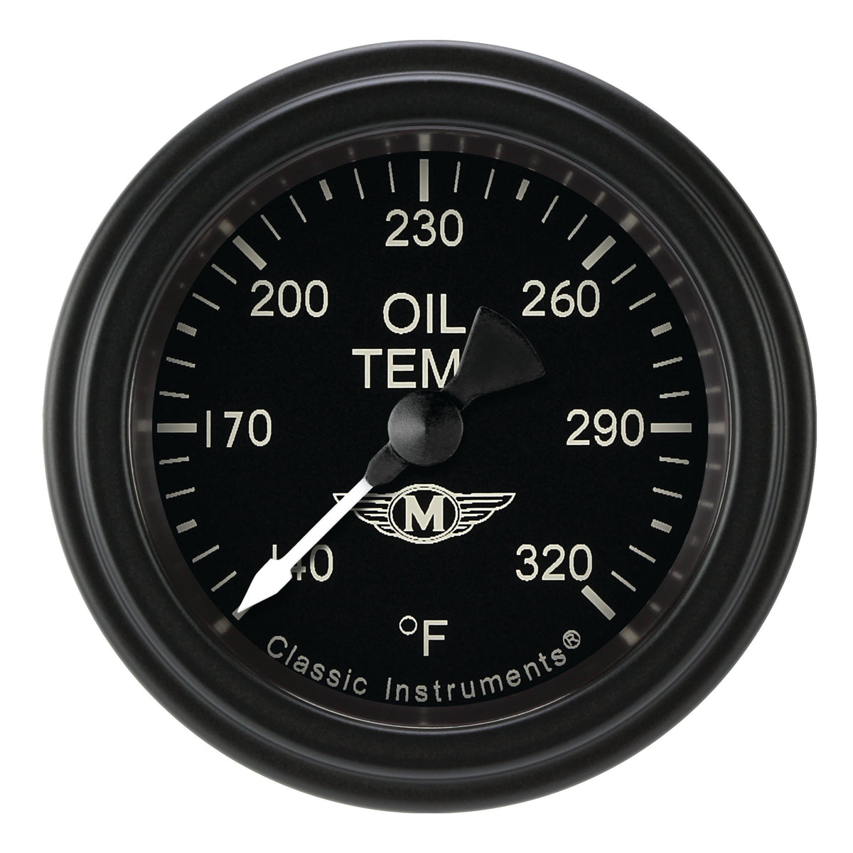 Classic Instruments Moal Bomber 2-1/8" Oil Temperature Gauge - MA128BLF