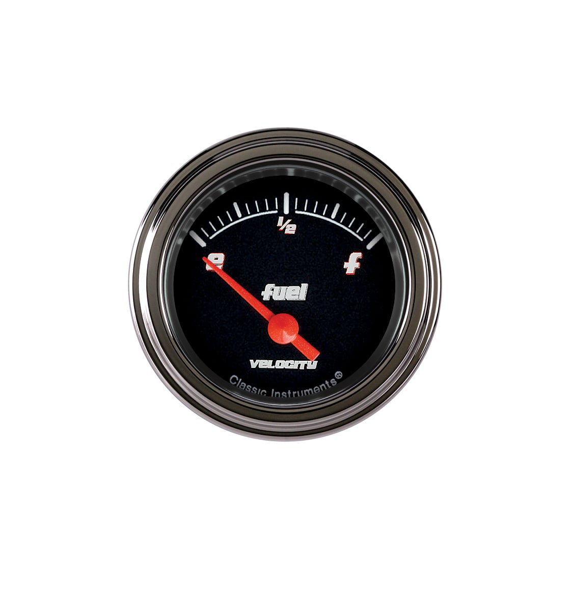 Classic Instruments Velocity Black 2-1/8" Fuel Level Gauge (0-90 Ohm) - VS12BSLF