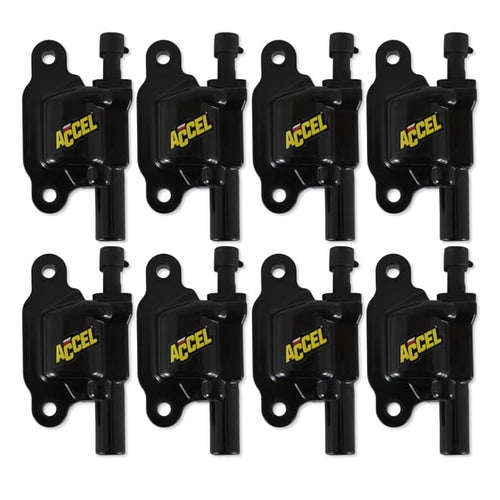ACCEL Ignition Coil - SuperCoil -GM LS2, LS3 and LS7 - Black - 8-Pack 140043K-8