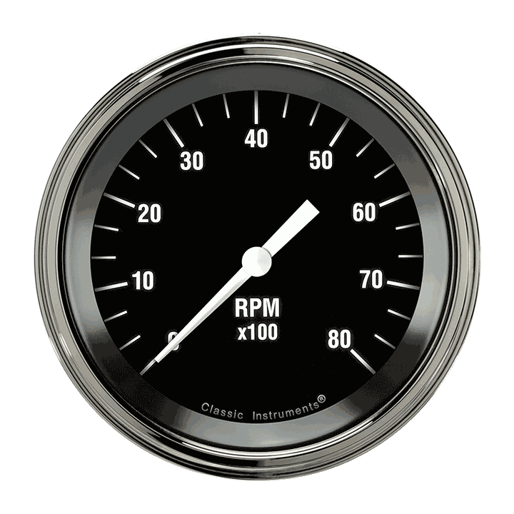 Classic Instruments Hot Rod 3-3/8" Tachometer Gauge - HR80SLF