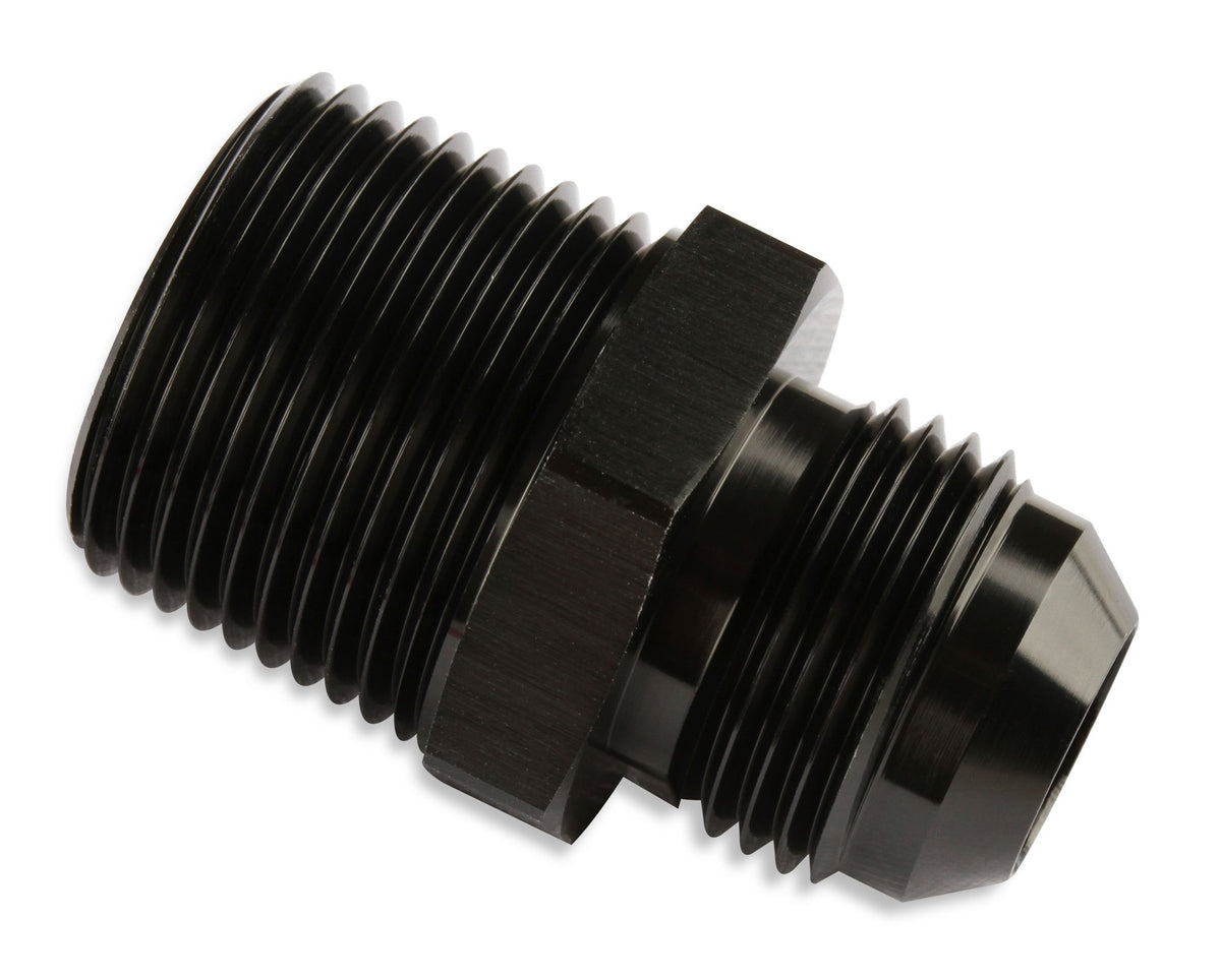 Mr. Gasket Straight -6 AN To 3/8 Inch NPT Adapter - Black - 481666-BL