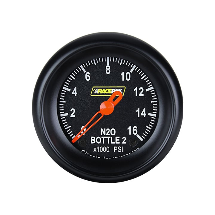 Classic Instruments Racepak 2-1/8" Nitrous Press Bottle 2 Black (1600 PSI) - 250-CI-169BB