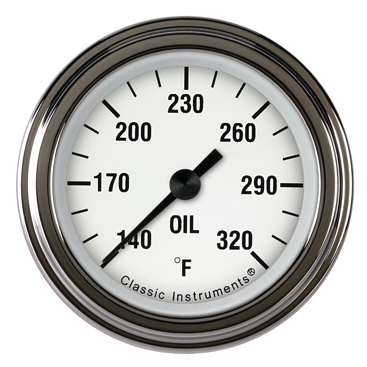 Classic Instruments White Hot 2-1/8" Oil Temperature Gauge - WH128SLF