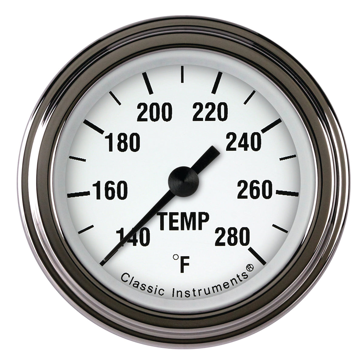 Classic Instruments White Hot 2-1/8" Full Sweep Water Temperature Gauge - WH126SLF-04