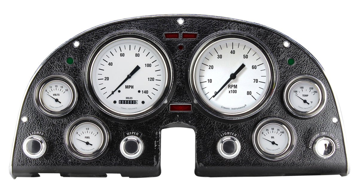 Classic Instruments 1963-67 Corvette White Hot, Oled-GM - CO63DWH