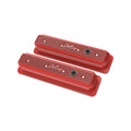 Holley Vintage Finned Valve Cover - "Holley" Script
- SBC - Center Bolt - Gloss Red Machined - 241-250