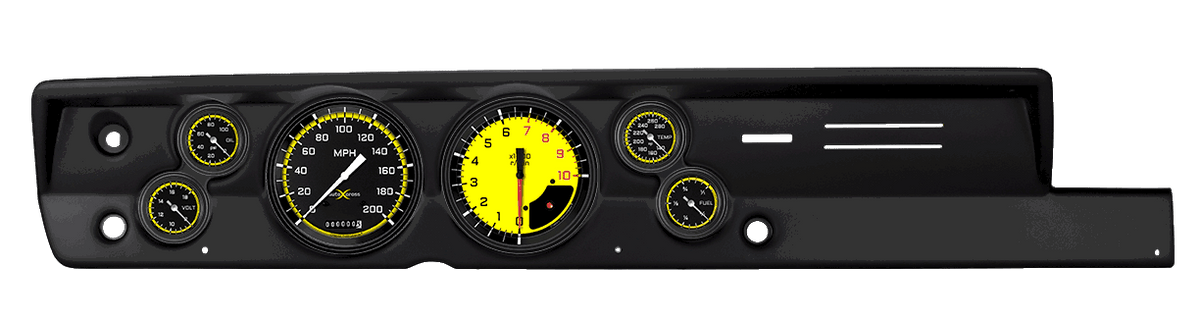 Classic Instruments AutoCross Yellow Series Full Sweep - CDPB67AXY151BL