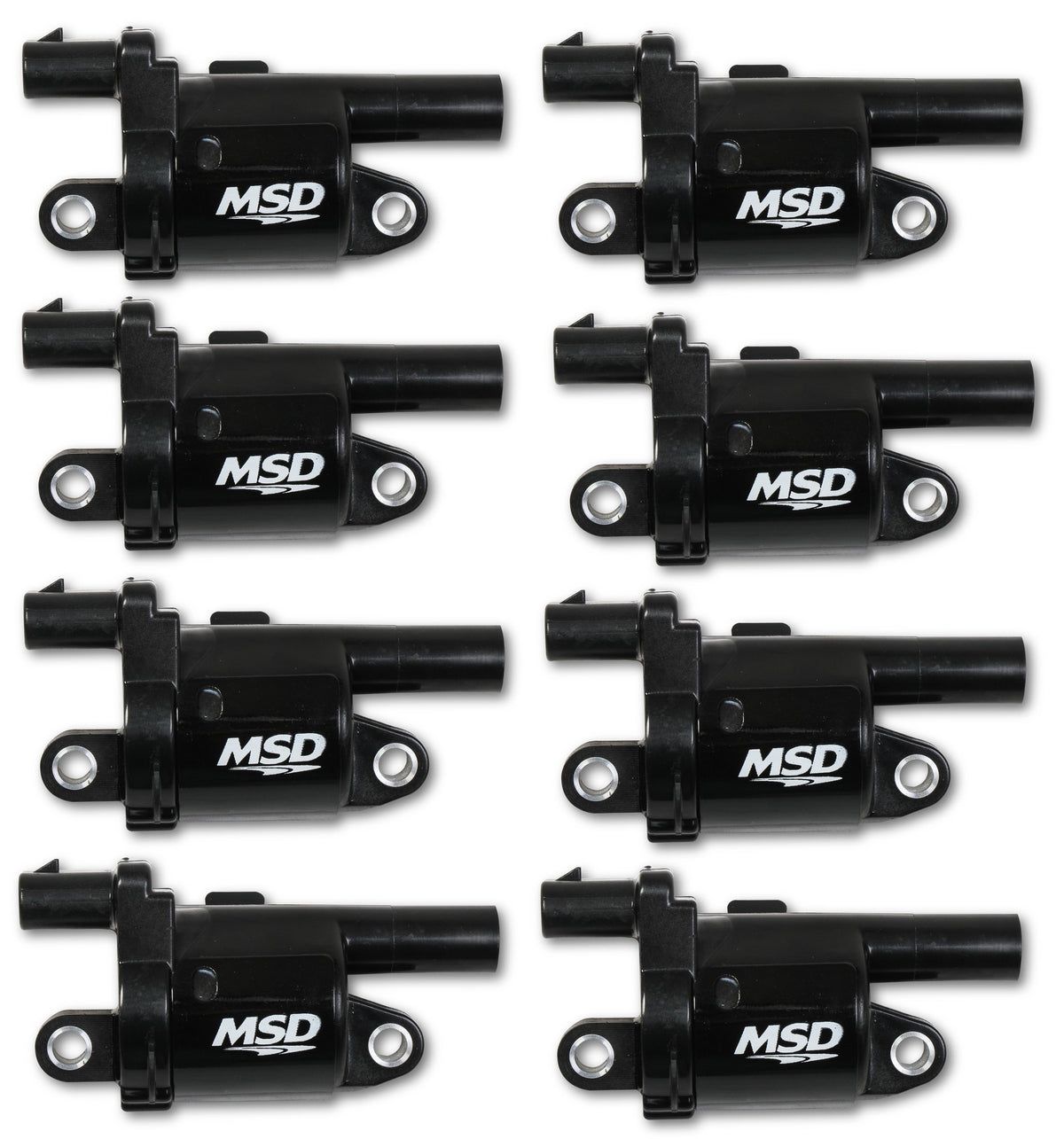 MSD Ignition Coil - Blaster Series - Gen V GDI Engine - Black - 8-Pack- Round - 826883