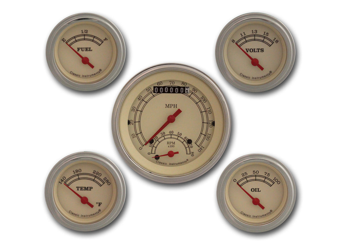Classic Instruments Vintage Series Five Gauge Set - VT35SLF