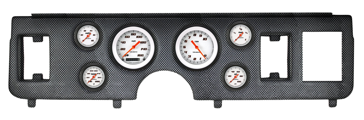 Classic Instruments 1979-86 Mustang Velocity White Full Sweep 6 Gauge Set Ford - CDMU79VSW101CF