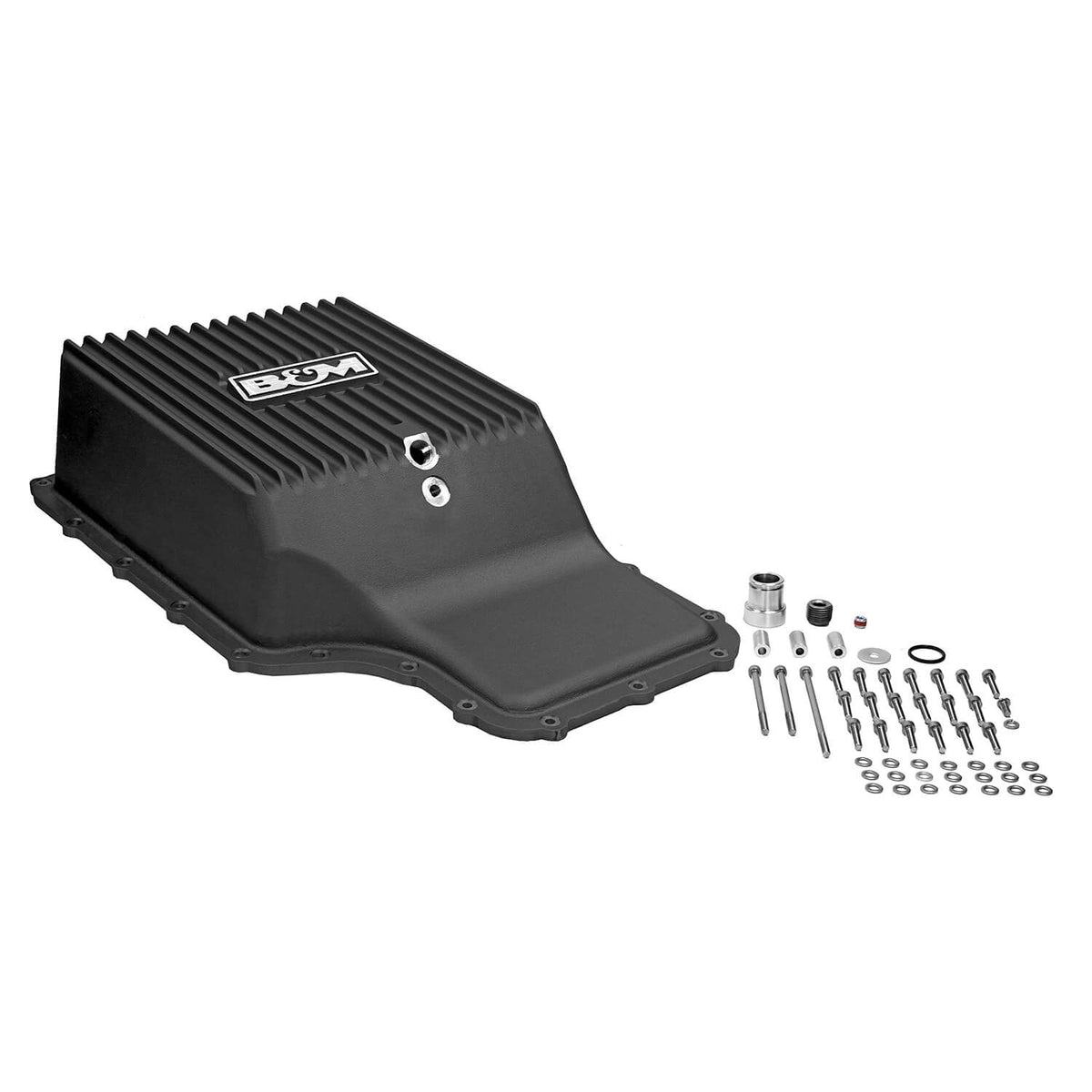 B&M Hi-Tek Deep Transmission Pan - Ford 6R140 - Black 71397