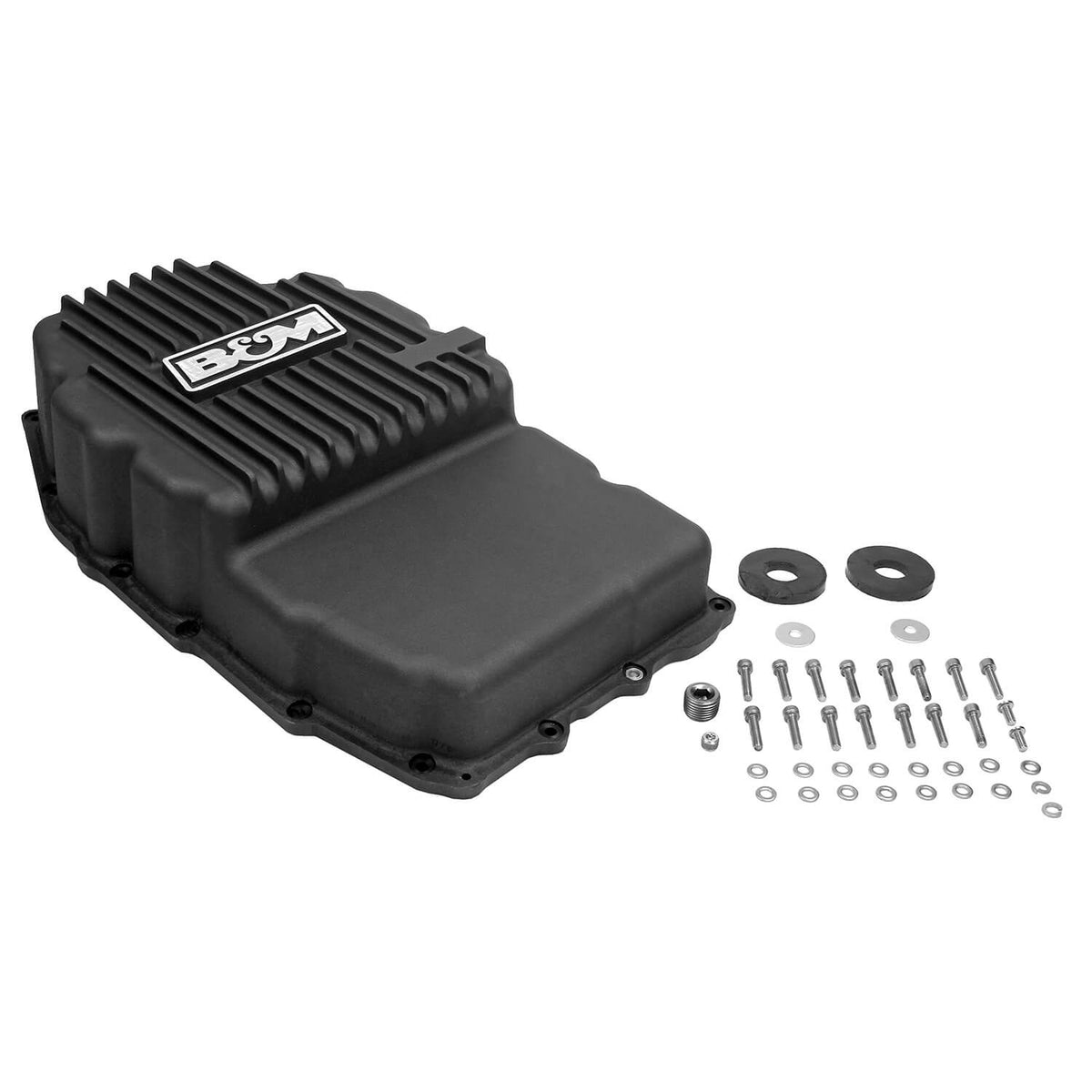 B&M Hi-Tek Deep Transmission Pan - GM 8L90E - Black 71399
