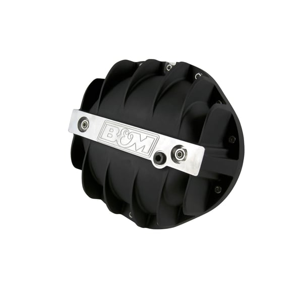 B&M Hi-Tek Aluminum Differential Cover for GM 9.5-inch 14-bolt - Black 71505