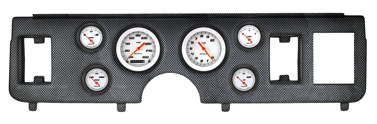 Classic Instruments 1979-86 Mustang Velocity White 6 Gauge Set Ford - CDMU79VSW01CF