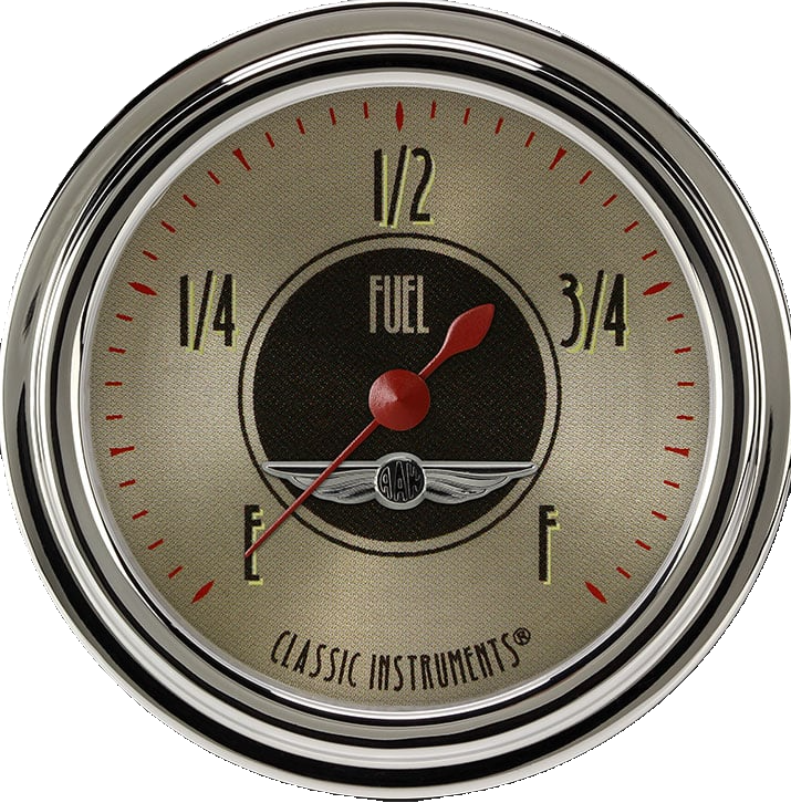 Classic Instruments All American Nickel 2-5/8" Fuel Level Gauge - AN309SLC